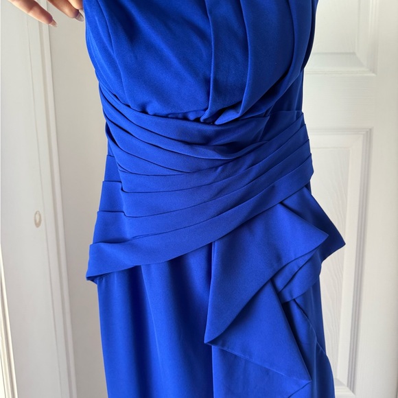 Terani Couture Strapless Stretch Ruched Waist Ruffle Mermaid Gown - Picture 5 of 7